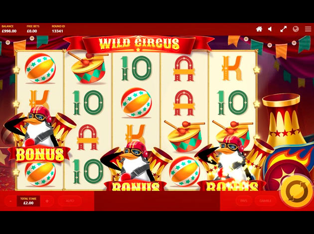 ตัวอย่างเกมสล็อต Wild Circus