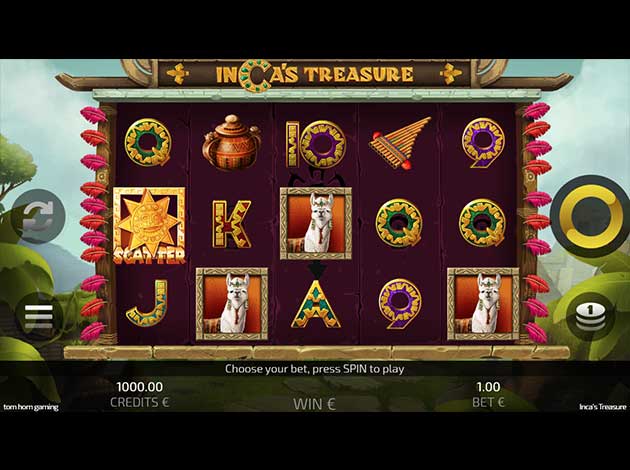 ตัวอย่างเกมสล็อต Inca's Treasure