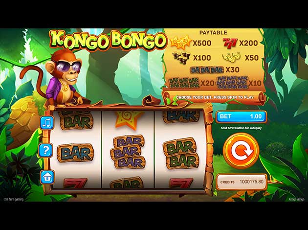 ตัวอย่างเกมสล็อต Kongo Bongo