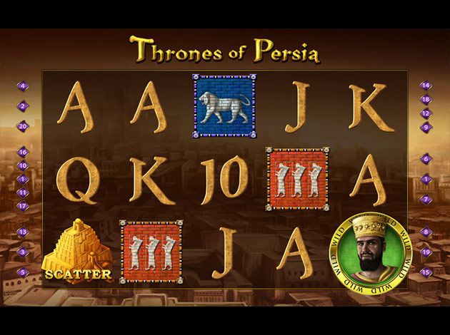 ตัวอย่างเกมสล็อต Thrones of Persia