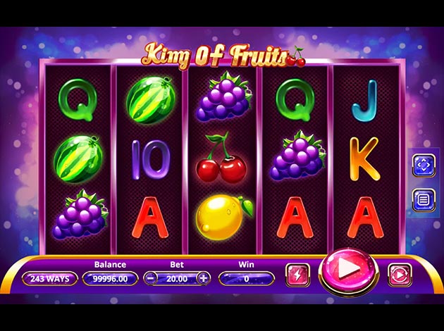 ตัวอย่างเกมสล็อต King of Fruits