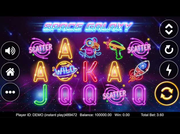 ตัวอย่างเกมสล็อต Space Galaxy