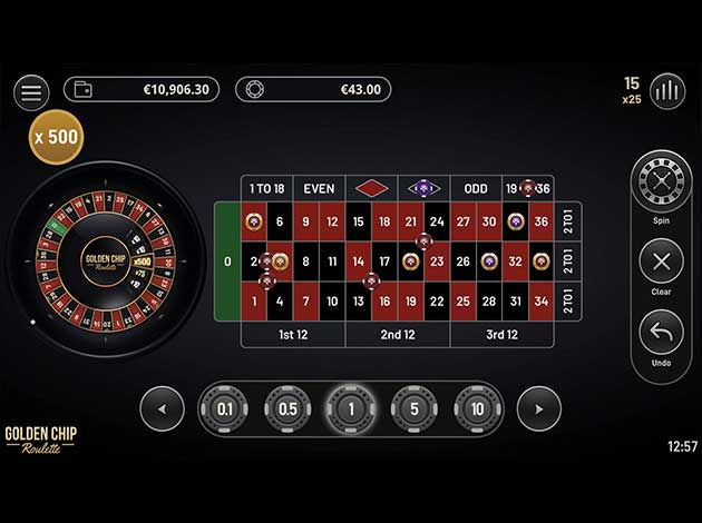 รูปตัวอย่างเกมคาสิโน Golden Chip Roulette  บนมือถือ